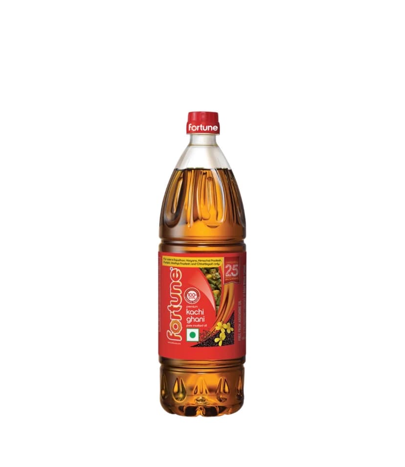 Fortune premium kachi ghani pure mustard oil(910g)