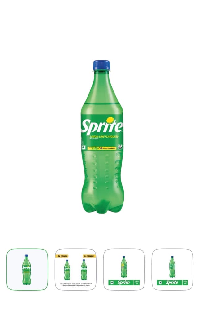 Sprite lime flavoured soft drink (750ml)